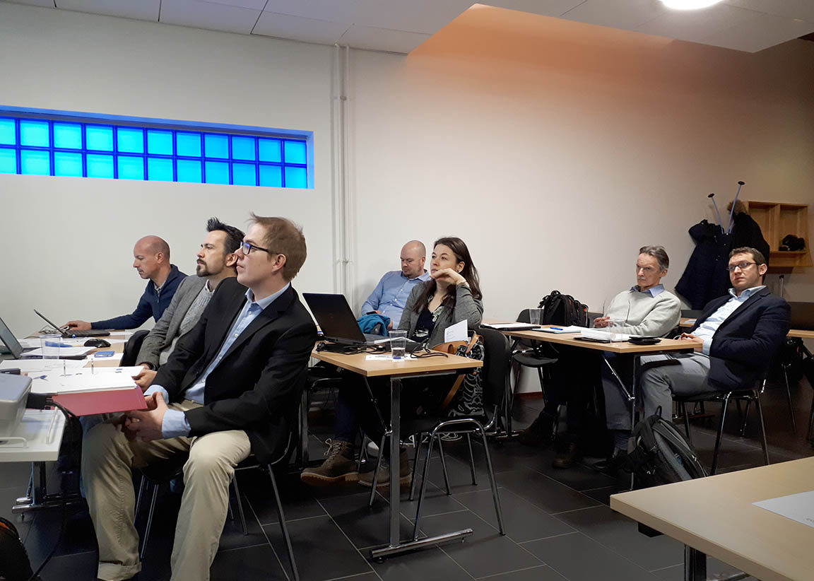 Project team listening to EIT’s presentation about the funders requirements Project team listening to EIT’s presentation about the funders requirements